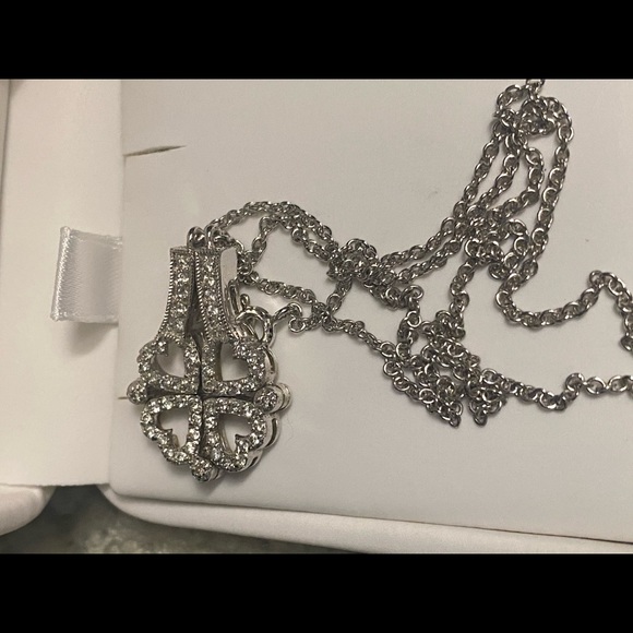 2-way diamond pendant hearts & clover real diamonds 💎 - Picture 4 of 5